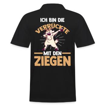 Ziege Ziegenbauer Bauernhof Landwirt Bauer Ziegen - Männer Poloshirt - Schwarz - Hinten - Kai (181cm)