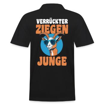 Ziege Ziegenbauer Bauernhof Landwirt Bauer Ziegen - Männer Poloshirt - Schwarz - Hinten - Kai (181cm)
