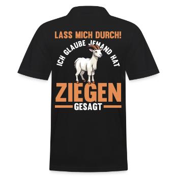 Ziege Ziegenbauer Bauernhof Landwirt Bauer Ziegen - Männer Poloshirt - Schwarz - Hinten - Kai (181cm)