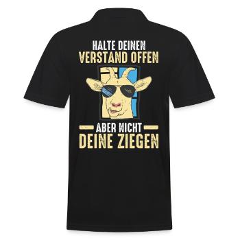 Ziege Ziegenbauer Bauernhof Landwirt Bauer Ziegen - Männer Poloshirt - Schwarz - Hinten - Kai (181cm)