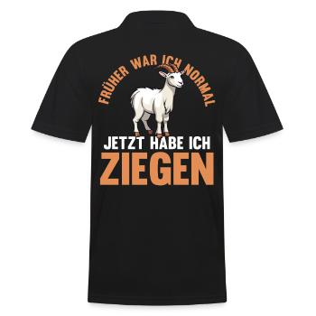 Ziege Ziegenbauer Bauernhof Landwirt Bauer Ziegen - Männer Poloshirt - Schwarz - Hinten - Kai (181cm)