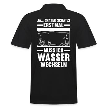 Aquarium Fische Aquaristik - Männer Poloshirt - Schwarz - Hinten - Kai (181cm)