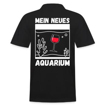 Wein Aquarium Fische Aquaristik - Männer Poloshirt - Schwarz - Hinten - Kai (181cm)