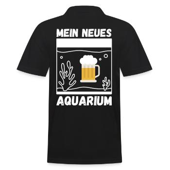 Bier Aquarium Fische Aquaristik - Männer Poloshirt - Schwarz - Hinten - Kai (181cm)