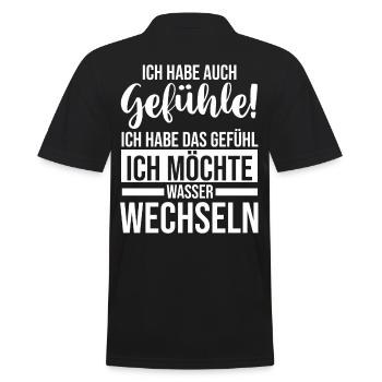 Aquarium Fische Aquaristik - Männer Poloshirt - Schwarz - Hinten - Kai (181cm)