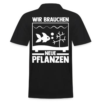 Aquarium Fische Aquaristik - Männer Poloshirt - Schwarz - Hinten - Kai (181cm)