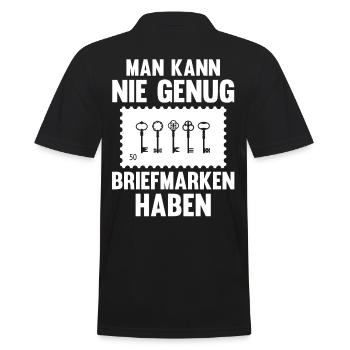 Philatelie Briefmarkensammlung Briefmarkensammler - Männer Poloshirt - Schwarz - Hinten - Kai (181cm)