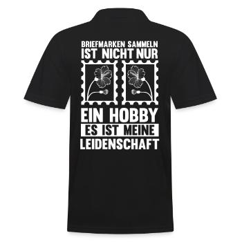 Philatelie Briefmarkensammlung Briefmarkensammler - Männer Poloshirt - Schwarz - Hinten - Kai (181cm)