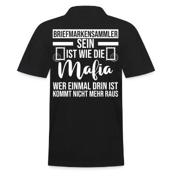 Philatelie Briefmarkensammlung Briefmarkensammler - Männer Poloshirt - Schwarz - Hinten - Kai (181cm)