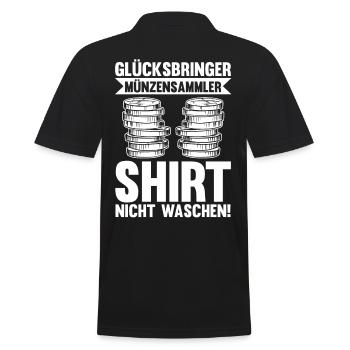 Numismatik Münzensammlung Münzensammler - Männer Poloshirt - Schwarz - Hinten - Kai (181cm)
