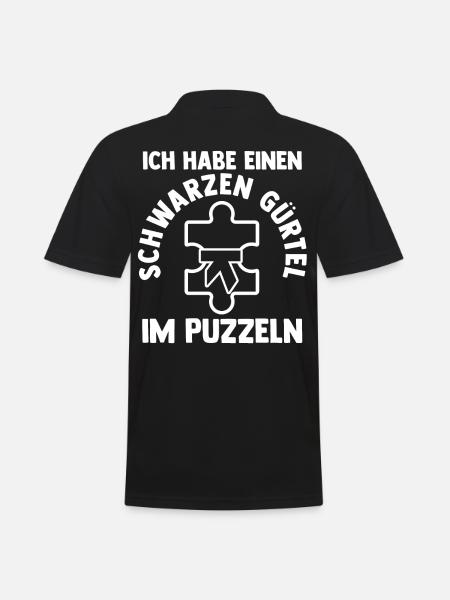 Puzzlefan Puzzler Puzzleteile Puzzle - Männer Poloshirt - Schwarz