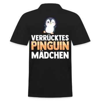 Pinguin - Männer Poloshirt - Schwarz - Hinten - Kai (181cm)