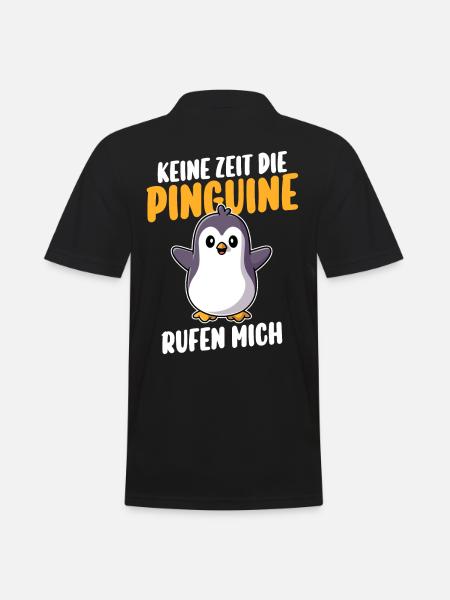 Pinguin - Männer Poloshirt - Schwarz