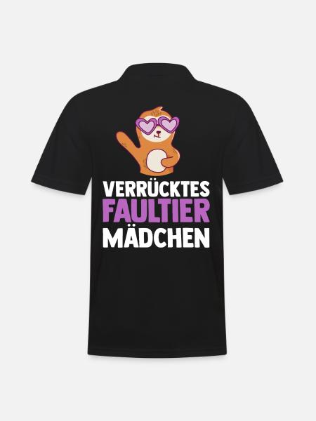 Faultier - Männer Poloshirt - Schwarz
