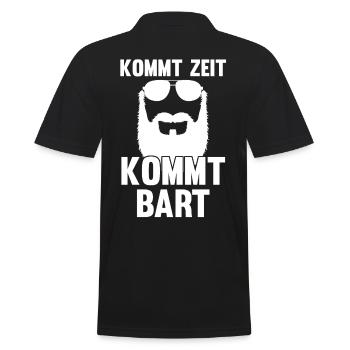 Bärtig Bartträger Schnurrbart Bart - Männer Poloshirt - Schwarz - Hinten - Kai (181cm)