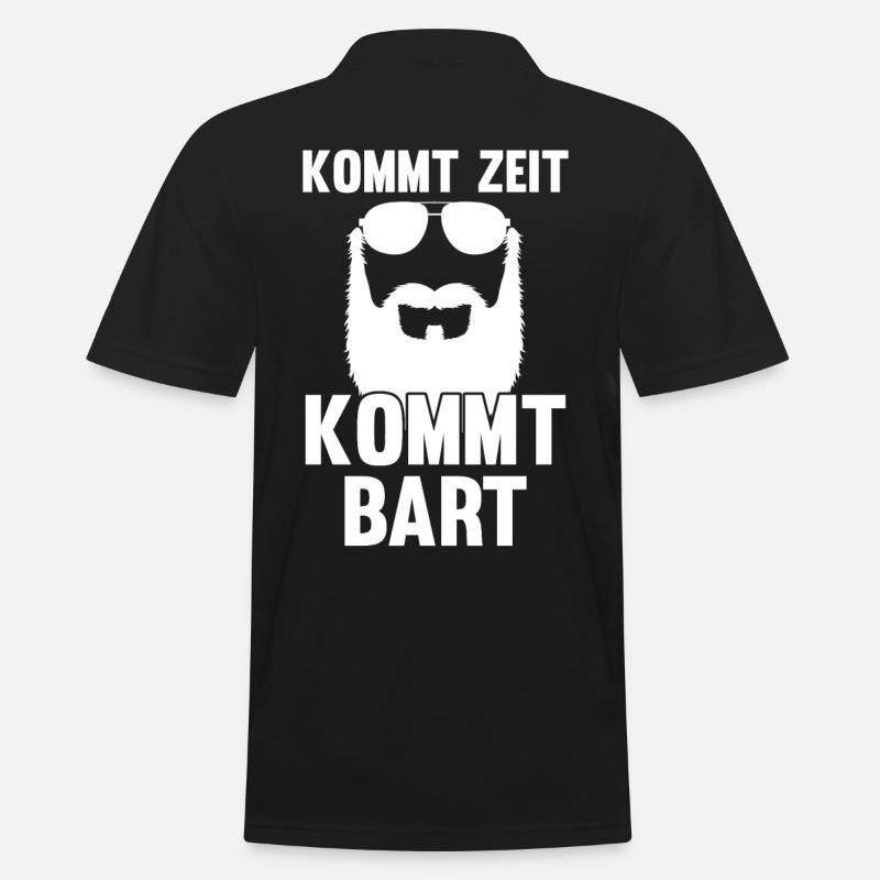 Bärtig Bartträger Schnurrbart Bart - Männer Poloshirt - Schwarz
