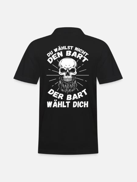 Bärtig Bartträger Schnurrbart Bart - Männer Poloshirt - Schwarz