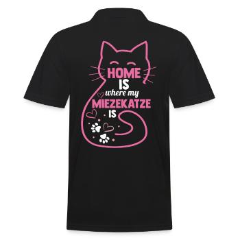 Katze Miezekatze Katzenliebhaber Katzenbesitzer Ka - Männer Poloshirt - Schwarz - Hinten - Kai (181cm)