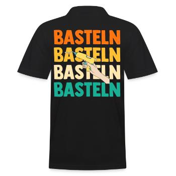 Bastler Bastelunterricht Basteln - Männer Poloshirt - Schwarz - Hinten - Kai (181cm)