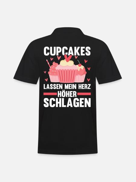 Backen Cupcakes - Männer Poloshirt - Schwarz