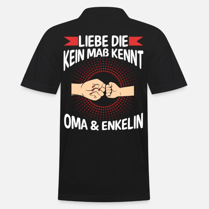 Oma Großmutter und Enkelin - Männer Poloshirt - Schwarz