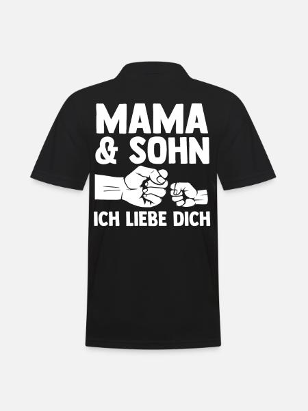 Mutter Muttertag Mama und Sohn - Männer Poloshirt - Schwarz