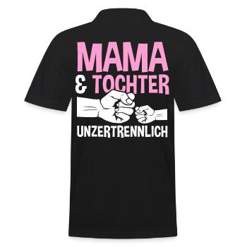 Mutter Muttertag Mama und Tochter - Männer Poloshirt - Schwarz - Hinten - Kai (181cm)