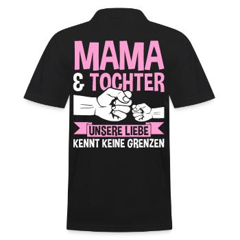 Mutter Muttertag Mama und Tochter - Männer Poloshirt - Schwarz - Hinten - Kai (181cm)