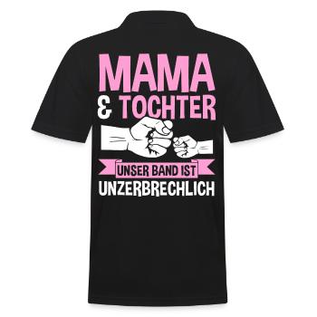 Mutter Muttertag Mama und Tochter - Männer Poloshirt - Schwarz - Hinten - Kai (181cm)
