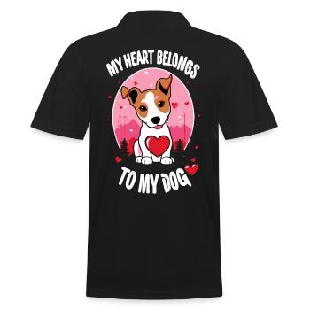 Mon cœur appartient à mon chien - Polo Homme - noir - Dos - Kai (181cm)