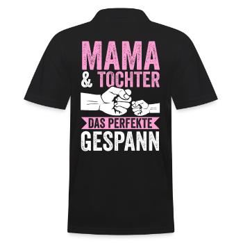 Mutter Muttertag Mama und Tochter - Männer Poloshirt - Schwarz - Hinten - Kai (181cm)