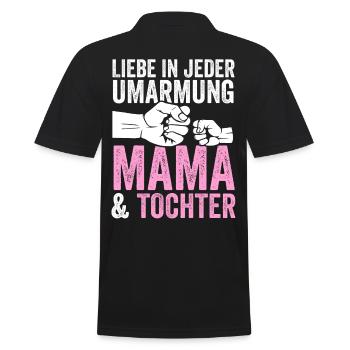 Mutter Muttertag Mama und Tochter - Männer Poloshirt - Schwarz - Hinten - Kai (181cm)
