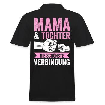 Mutter Muttertag Mama und Tochter - Männer Poloshirt - Schwarz - Hinten - Kai (181cm)