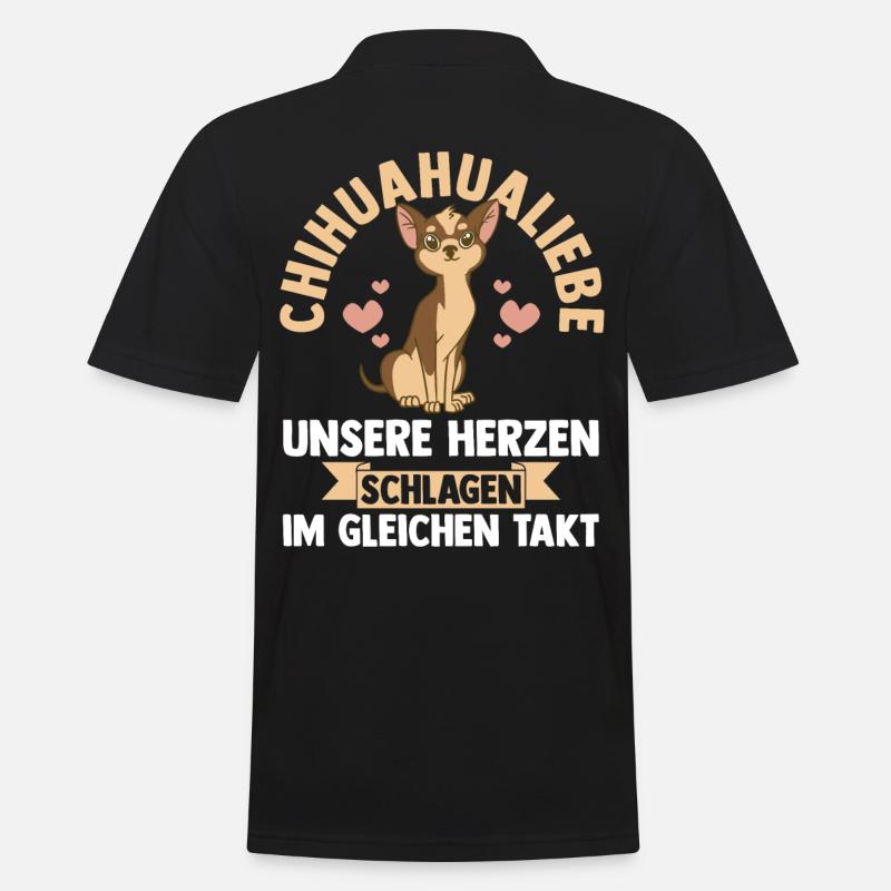 Hund Chihuahua - Männer Poloshirt - Schwarz