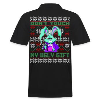 Ne touche pas à mon vilain cadeau, Funny Bunny - Polo Homme - noir - Dos - Kai (181cm)
