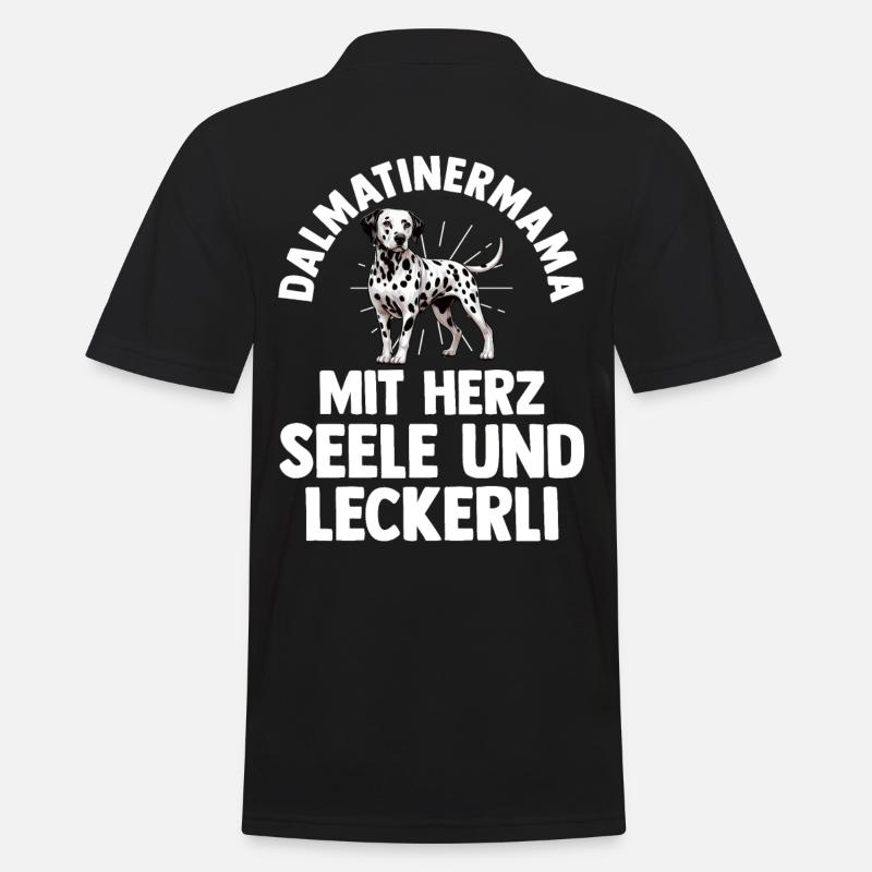 Hund Dalmatiner - Männer Poloshirt - Schwarz