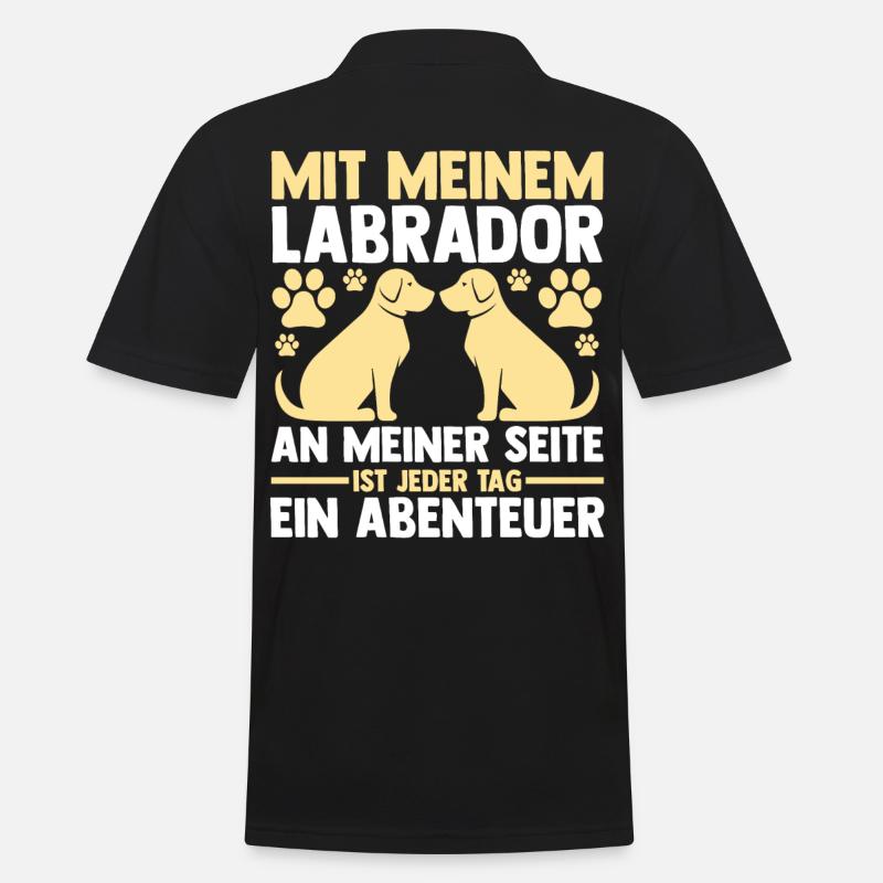 Hund Labrador - Männer Poloshirt - Schwarz