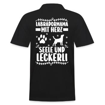 Hund Labrador - Männer Poloshirt - Schwarz - Hinten - Kai (181cm)