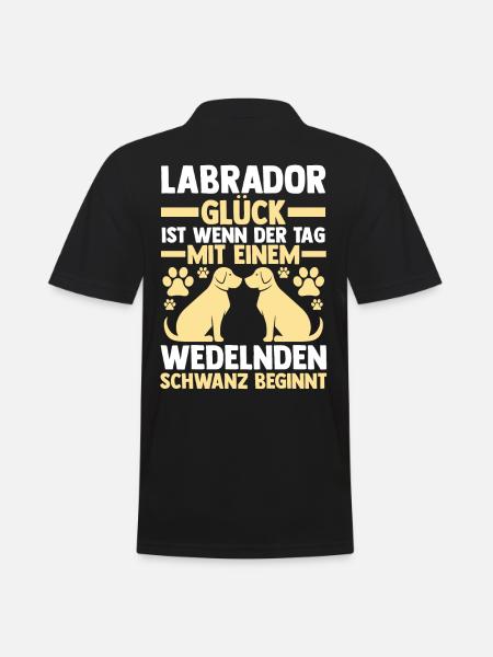 Hund Labrador - Männer Poloshirt - Schwarz