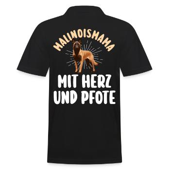 Belgischer Schäferhund Mama Mutter Malinois - Männer Poloshirt - Schwarz - Hinten - Kai (181cm)