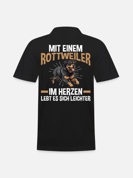 Dog Rottweiler - Men's Polo Shirt - black