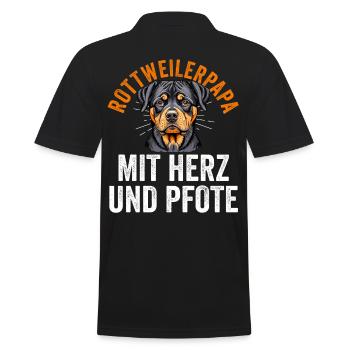 Dog Rottweiler Dad Dog Dad Rottweiler - Men's Polo Shirt - black - Back - Kai (181cm)