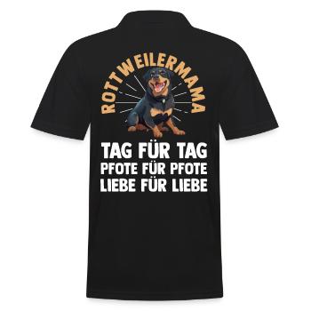 Dog Mom Rottweiler Mom Mistress Dog Rottweiler - Men's Polo Shirt - black - Back - Kai (181cm)