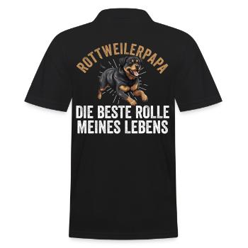 Dog Dad Rottweiler Dad Master Dog Rottweiler - Men's Polo Shirt - black - Back - Kai (181cm)