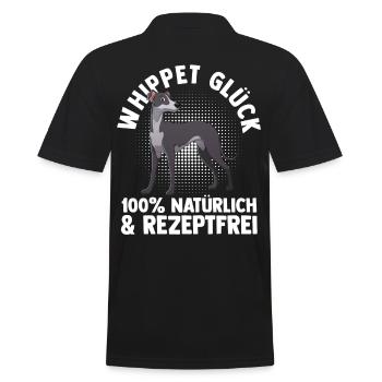 Hund Whippet - Männer Poloshirt - Schwarz - Hinten - Kai (181cm)