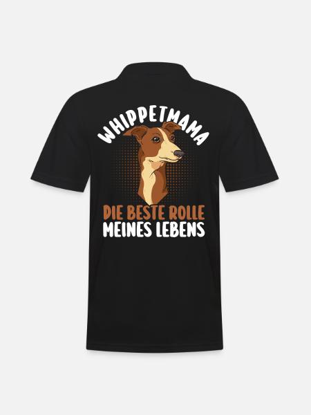 Hund Hundemama Whippetmama Mutter Whippet - Männer Poloshirt - Schwarz