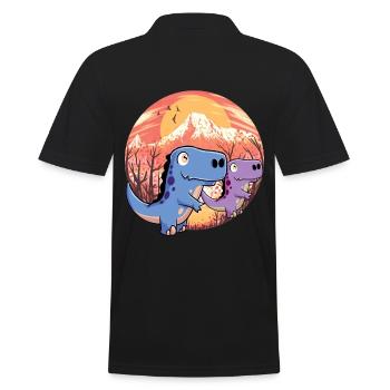 Dragon Conte De Fée Personnage Fantaisie Enfants Dinos Bébé - Polo Homme - noir - Dos - Kai (181cm)