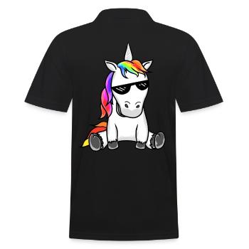 Sunglasses Unicorn Fable Unicorns Glasses Cool - Men's Polo Shirt - black - Back - Kai (181cm)