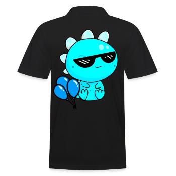 Drache Brille Luftballons Party Cool Jugendliche - Männer Poloshirt - Schwarz - Hinten - Kai (181cm)