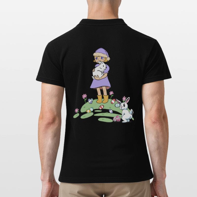 Easter Easter Bunny Kids Rabbit Easter Eggs Eggs Men's Polo Shirt